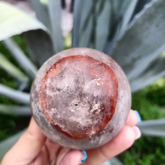 High quality fire quartz Crystal Sphere